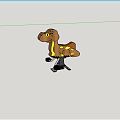 Modern rocking horse dinosaur 3d model