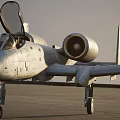Attack Aircraft A10 Warthog Jet Fighter 3d model