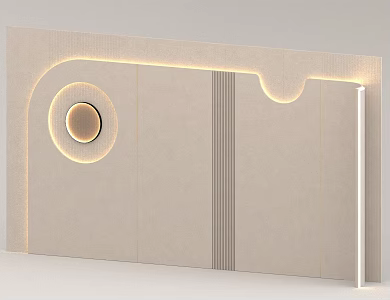 Bedroom background wall 3d model