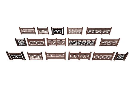 Chinese Railing 3d model