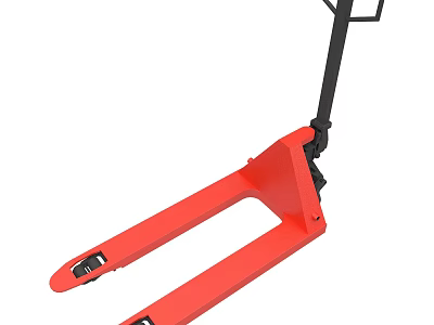 Industrial Red Manual Pallet Jack With Ergonomic Handle And Steel Forks Equipment 3d model