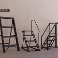Durable Metal Ladders With Various Designs For Home And Professional Use 3d model