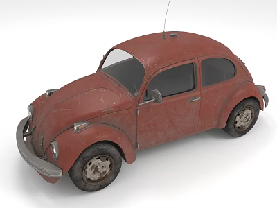 Vintage Car Old Car Sedan 3d model