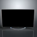 Modern Computer Monitor With Black Screen Silver Frame And Sleek Design On Reflective Surface