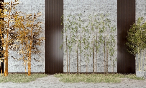 Modern bamboo 3d model