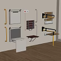 Sleek Modern Bathroom Accessories With Grab Bars Shelves And Wall Mounted Storage Units