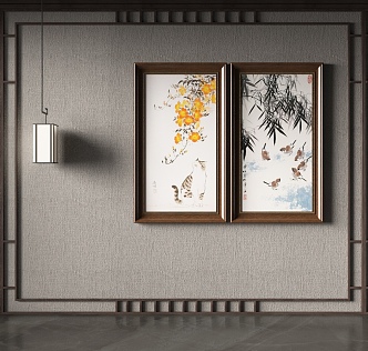 New Chinese Decorative Painting 3d model