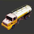 Yellow And White Tanker Truck With Shell Logo Functional Vehicle Design