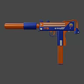 Blue And Orange Toy Gun With Handle Grip Barrel For Children Play
