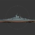 Highly Detailed Modern Warship Featuring Turrets Antennas And Deck Equipment
