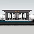 New Chinese style gallery 3d model