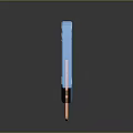 Transparent Blue Popsicle Decorated With Moon And Stars On Wooden Stick