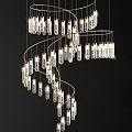 Modern Crystal Chandelier Decorative Crystal Chandelier 3d model