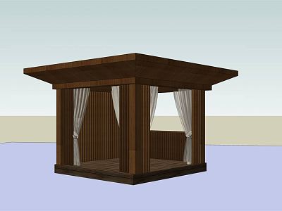 New Chinese Style Pavilion Wooden Pavilion model