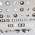 Various Modern Downlights and Spotlights with Different Lighting Designs and Styles 3d model