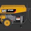 CAT XQ5500 Yellow Generator With Wheels Handle And Control Panel