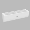 White Haier Air Conditioner Vent With Rectangular Design And Grid Pattern 3d model