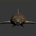 Realistic 3D Rendered Brown Striped Shark Aquatic Animal Model With Details