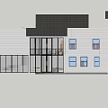 Rural Self Built House Modern Design With Black Roof White Walls And Multiple Windows