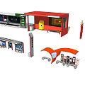 Modern Bus Station Designs With Shelters Advertising Displays and Seating Areas