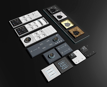 Intelligent switch multi-function control panel 3d model