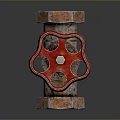 Industrial Valve with Red Handwheel and Metal Body for Industrial Pipeline Equipment Systems