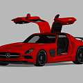 Benz SLS sports car 3d model