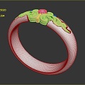 Modern bracelet jewelry ring ladies ring 3d model