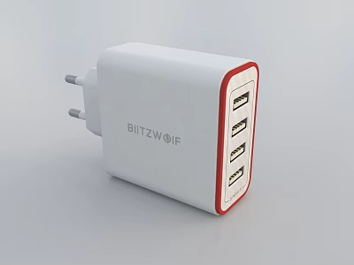BITZW@JF White Multi Port USB Charger Adapter For Phone Digital Devices 3d model