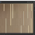 Wooden Wall Paneling With Integrated Lighting 3d model