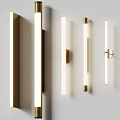 Modern Minimalist Wall Lights With Sleek Brass Finish And Long Strip Design