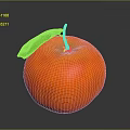 Bright Juicy Orange with Fresh Green Leaf as Daily Household Healthy Fruit