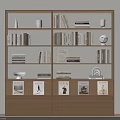 Wooden Shelving Unit With Multiple Shelves And Drawers For Books Decorative Items And Magazines