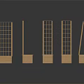 Wooden Fence Frame Structures With Different Styles And Base Designs For Outdoor Use