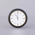 Round Black Frame Wall Clock With White Dial And Roman Numerals 3d model