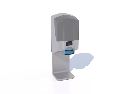 Gray Countertop Automatic Hand Sanitizer Dispenser For Kitchen With Digital 3d model