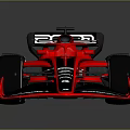Red Formula Race Car Featuring Streamlined Aerodynamic Design And Black Accents 3d model