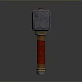 Industrial Metal Head Weapon Hammer With Red Wooden Handle And Bolted Design