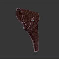 Classic Red Leather Holster Design With Metal Button And Smooth Finish