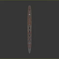 3D Model Of Warship With Gray Hull And Red Bottom