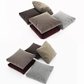 Decorative Pillows In Various Colors With Soft Texture For Home Decor 3d model