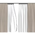 Elegant Modern Curtains Design With Beige And White Fabric Panels