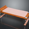 Sturdy Wooden Massage Table With Comfortable Padded Surface And Metal Legs