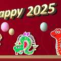 Zodiac Year of the Snake Cartoon Snake Cute Snake 3d model