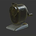 Vintage Metal Desktop Pencil Sharpener With Classic Design And Stable Base