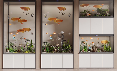 Modern fish tank Aquarium 3d model