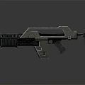 Futuristic Sci-Fi Weapon With Metallic Frame Sleek Body Tactical Grip And Streamlined Design