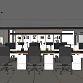 Public office area 3d model