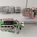 Modern engine equipment 3d model