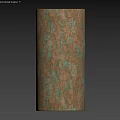 Cylindrical Decorative Component Showcasing Copper Teal Textured Wall Surface